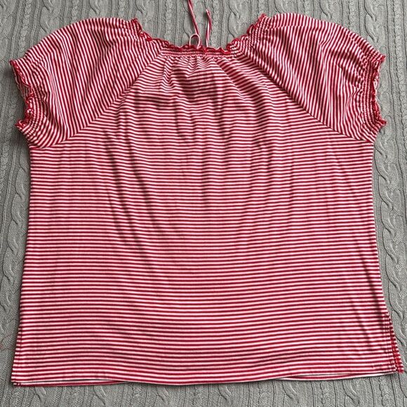 Faded Glory 2 Striped Oversized Tees with embroidery - Picture 8 of 11